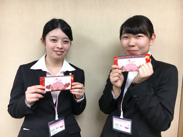 14日には手作りラッピングのチョコレートを差し上げました!