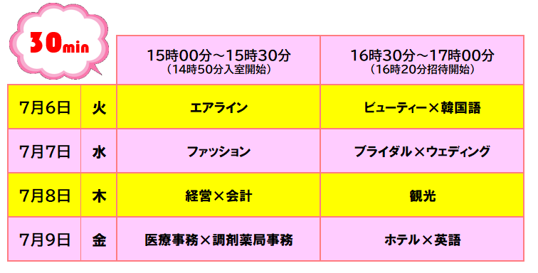 　　※お申込みは開催日の12時00分まで受付けています！